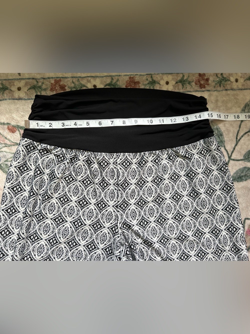 Apt 9 Black & White Patterned Wide Leg Pants - Picture 5 of 8